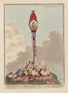 Strom svobody musí být zasazen okamžitě, publikováno 1797 (ručně kolorovaná rytina) od James Gillray