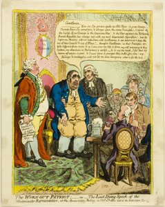 Vyčerpaný patriot od James Gillray