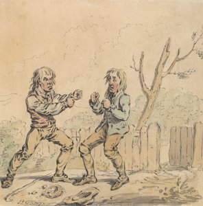 Dva muži v pěstních úderech od James Gillray