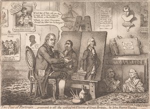 „Dva páry portrétů“; věnováno všem nestranným voličům Velké Británie od James Gillray