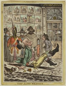 Velmi kluzké počasí od James Gillray