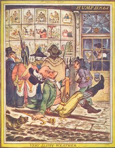 Velmi kluzké počasí, 1808 od James Gillray