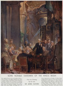 Někteří významní státníci vlády krále Jiřího V. (barevné lito)