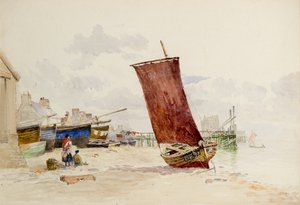Pohled na dřevěné molo v Broughty Ferry od James Hall Cranstoun