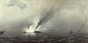Monitor a Merrimac, 1874-75 od James Hamilton