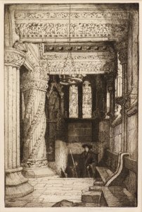 Prentice Pillar, Rosslynská kaple (lept) od James Hamilton Mackenzie