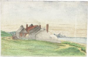 Chaloupka volavek (akvarel a tělová barva na kartě) od James Henry Cleet
