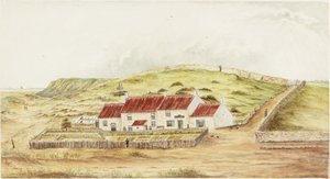 The Wash House Hill (Chalupa Betty Heronové) (akvarel a tělová barva na papíře) od James Henry Cleet