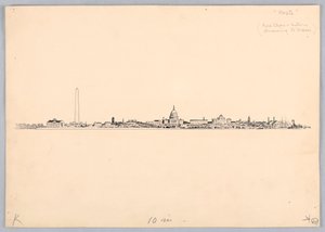 Washington Skyline, Design for Washington Board of Trade Dinner, 13. května 1908