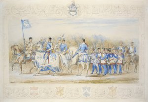 Charles Lamb Esq, rytíř bílé růže (tužka, wc a tělová barva na papíře)