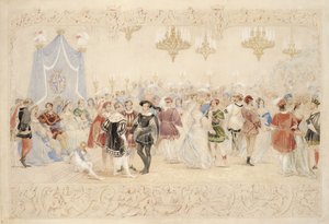 The Ball (tužka, wc a tělová barva na papíře) od James Henry Nixon