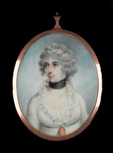Neznámá dáma (1801-1881), asi 1820 (akvarel na slonovině) od James Holmes