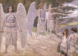 Adam a Eva vyhnaní z ráje, 1896-1902 od James Jacques Joseph Tissot