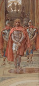 Kristus opouští soudnou síň, ilustrace pro The Life of Christ, c.1886-94 (wc & kvaš na kartonu) od James Jacques Joseph Tissot