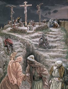 Eloi Eloi Lama Sabacthani, ilustrace pro The Life of Christ, c.1884-96 (wc & kvaš na kartonu) od James Jacques Joseph Tissot
