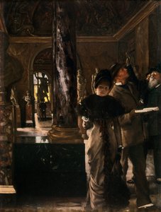 Zahraniční návštěvníci v Louvru, c.1880 od James Jacques Joseph Tissot