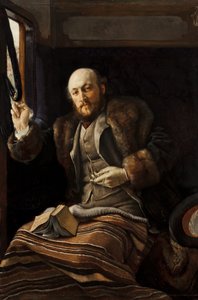 Gentleman v železničním vagónu, 1870-80 od James Jacques Joseph Tissot