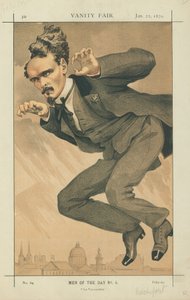 Henri Rochefort, La Voyoucratie, 22. ledna 1870, karikatura Vanity Fair od James Jacques Joseph Tissot