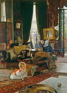 Hide and Seek, cca 1887 (olej na dřevě)
