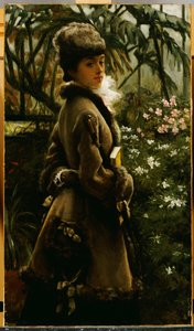 Ve skleníku, kolem 1867-69 od James Jacques Joseph Tissot