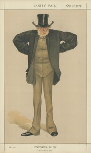 Pan Joseph Cowen (barevné lito) od James Jacques Joseph Tissot