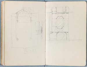 Stránky z alba Sketches for The Life of Our Lord Jesus Christ, pozdní 80. léta 19. století (grafit a praní na papíře) od James Jacques Joseph Tissot