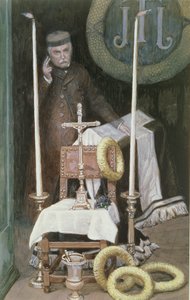 Portrét poutníka (Autoportrét), ilustrace pro Život Krista, cca 1886-96 (kvaš na kartonu) od James Jacques Joseph Tissot