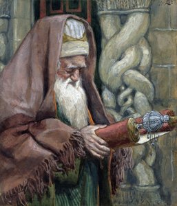 Simeon, ilustrace pro The Life of Christ, c.1886-94 (wc & kvaš na kartonu) od James Jacques Joseph Tissot