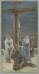 Stabat Mater. Žena, hleď na svého syna, ilustrace pro Život Krista, kolem 1884-96 (wc a kvaš na kartonu) od James Jacques Joseph Tissot