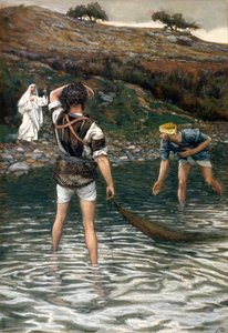 Povolání svatého Petra a svatého Ondřeje, ilustrace pro Život Kristův, cca 1886-94 od James Jacques Joseph Tissot
