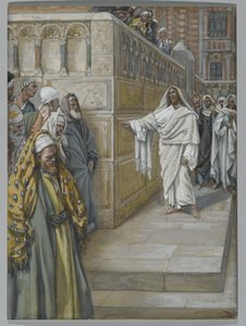 The Corner Stone, ilustrace ze Života našeho Pána Ježíše Krista, 1886-94 (wc přes grafit na papíře) od James Jacques Joseph Tissot