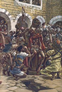Trnová koruna – ze „Života našeho Pána Ježíše Krista“ – 1899 od Jamese Tissota – La vie de notre seigneur Jesus Christ, od Jacquese Josepha (Jacques Joseph) Tissot dit James Tissot (1836-1902) od James Jacques Joseph Tissot