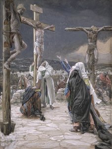 Ježíšova smrt, ilustrace k Životu Krista, cca 1884-96 (wc a kvaš na kartonu) od James Jacques Joseph Tissot
