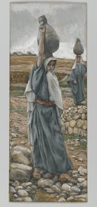 Svatá Panna v mládí, ilustrace ze Života našeho Pána Ježíše Krista (wc přes grafit na papíře) od James Jacques Joseph Tissot