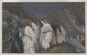Protestace svatého Petra, ilustrace ze Života našeho Pána Ježíše Krista, 1886-94 (wc přes grafit na papíře) od James Jacques Joseph Tissot