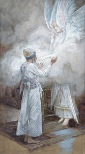 The Vision of Zachariáš, ilustrace pro The Life of Christ, c.1886-94 (wc & kvaš na kartonu) od James Jacques Joseph Tissot