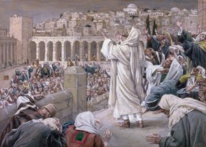 Hlas z nebe, ilustrace pro The Life of Christ, c.1886-96 (kvaš na kartonu) od James Jacques Joseph Tissot