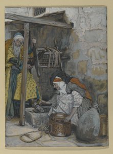Zacharias and Elizabeth, ilustrace pro The Life of Christ, c.1886-94 (wc & kvaš na kartonu) od James Jacques Joseph Tissot