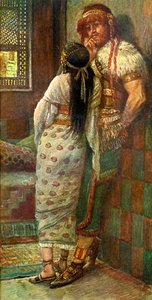 Samson a jeho manželka od J James Tissot - Bible od James Jacques Joseph after Tissot