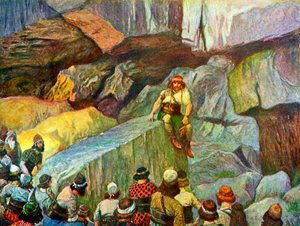 Samson v jeskyních Etamu od Tissot - Bible od James Jacques Joseph after Tissot