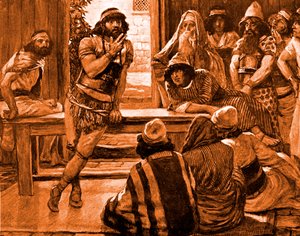 Samson klade Tissotovu hádanku – Bibli od James Jacques Joseph after Tissot