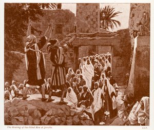 Uzdravení dvou slepých mužů v Jerichu - Bible od James Jacques Joseph after Tissot