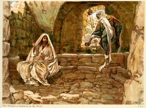 Žena Samaří u studny - St John - Bible od James Jacques Joseph after Tissot