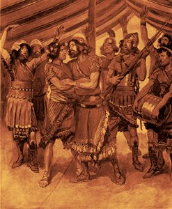 Přátelství Jonathana a Davida - Bible od James Jacques Joseph after Tissot
