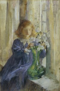 Zelená váza (olej na plátně) od James Jebusa Shannon