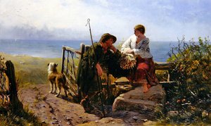 The Trysting Place (olej na plátně)