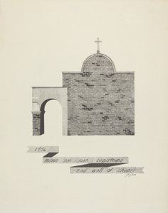 Mission St. John Capistrano - End of Chapel Wall od James Jones