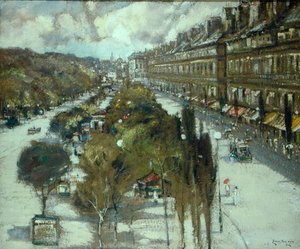 Parisian Boulevard (pastel na papíře)