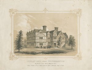 Bushbury - Moseley Old Hall: litografie a [? 18. století] od James Kellaway Colling