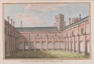Herstmonceux Castle, East Sussex: Severní pohled na Green Court